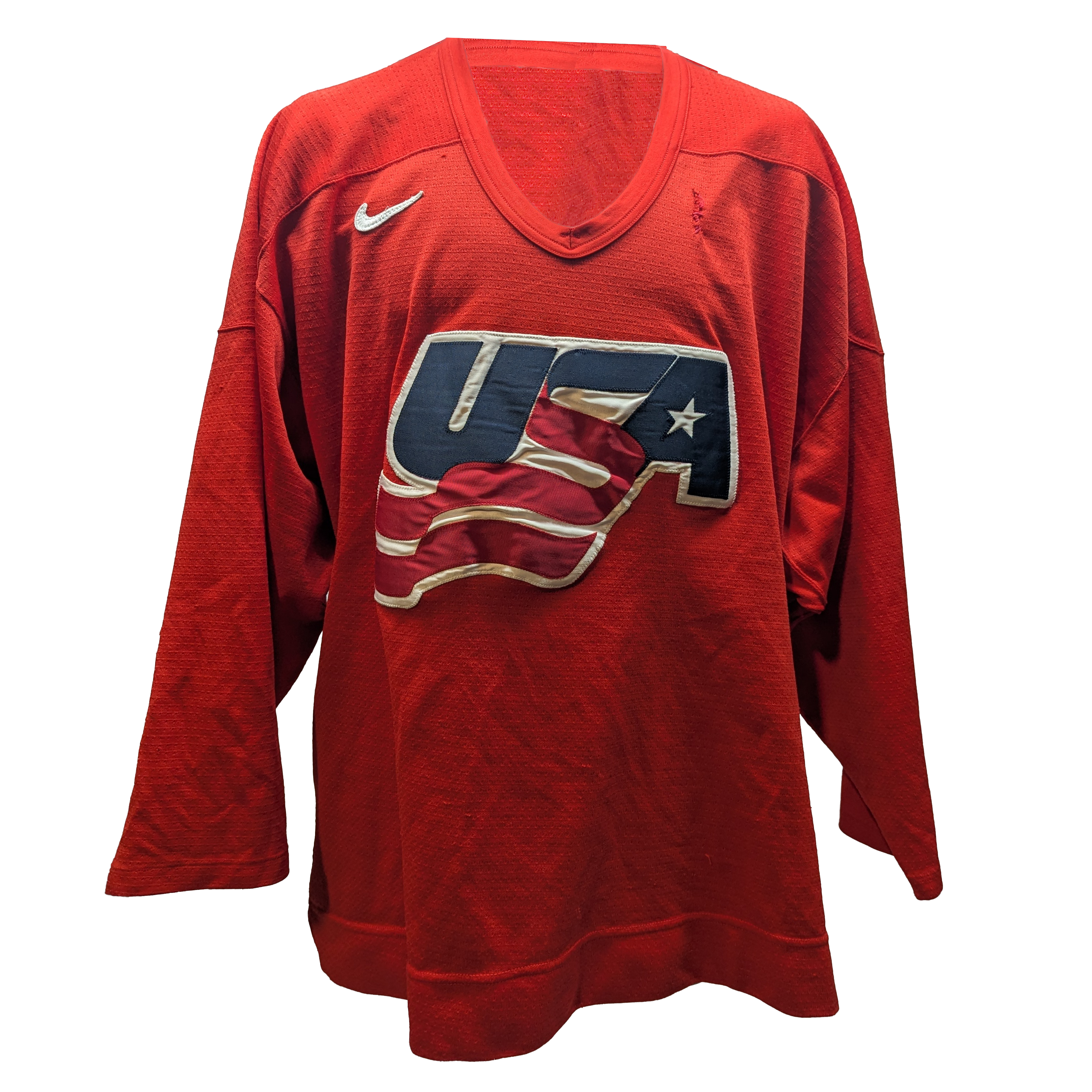 Nike - Maillot d'entraînement authentique rétro d'occasion de l'équipe américaine IIHF